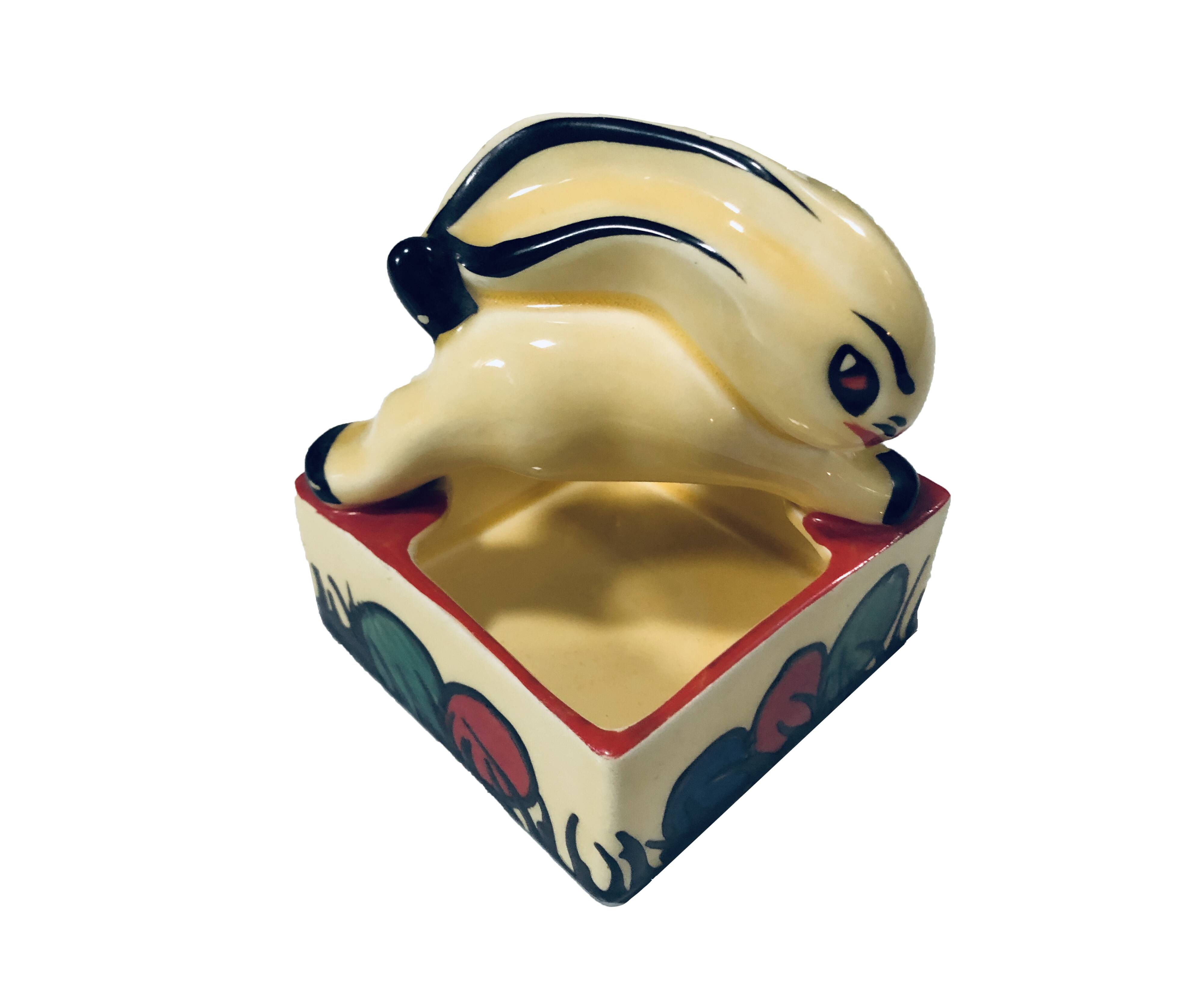 Rabbit Ashtray • Empty Pocket • Earthenware • Art Deco • Ditmar Urbach • 1930