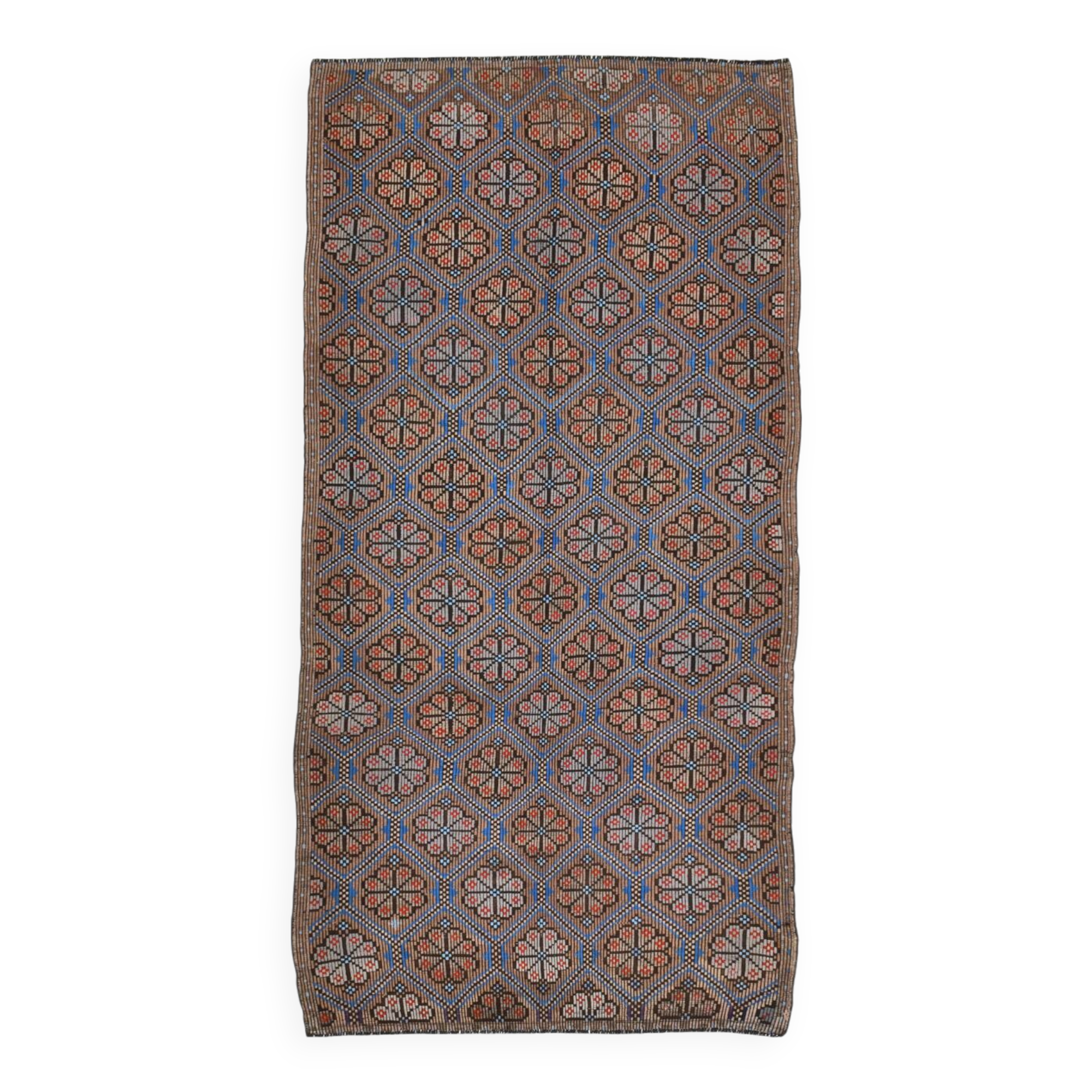 5x10 Hand Woven Wool Kilim Rug, 149x290Cm