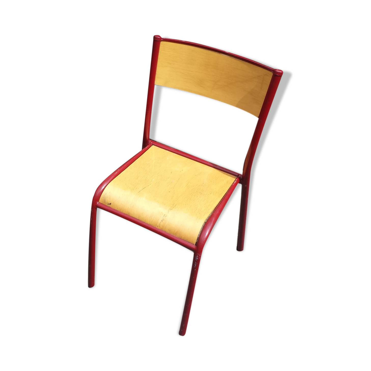 Child model red schoolboy chair