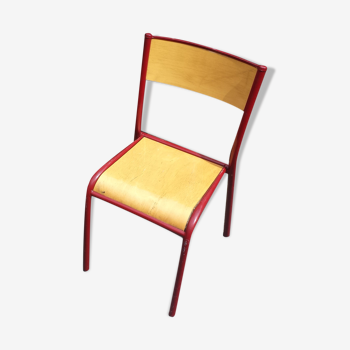 Chaise écolier rouge modèle enfant