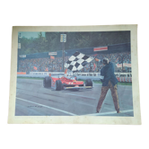 Art poster signed by Guisti Ferrari at Monza 1979
