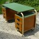 Bauhaus tubular desk with 6 drawers vintage 1950