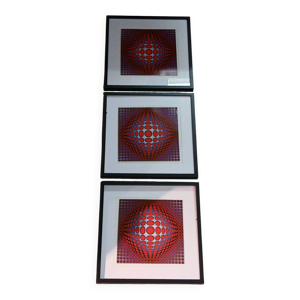 Tableau Vintage Art Optique - 40x40cm