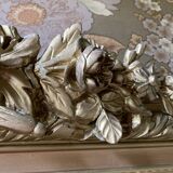 Miroir cheminée bois doré à fronton
