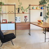 Huge shelf library Swedish desk teak, string.