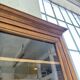 Glass-fronted walnut library 1900