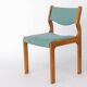 Set of 6 Vintage Beech Dining Chairs Germany 1970s Mid Century Modern