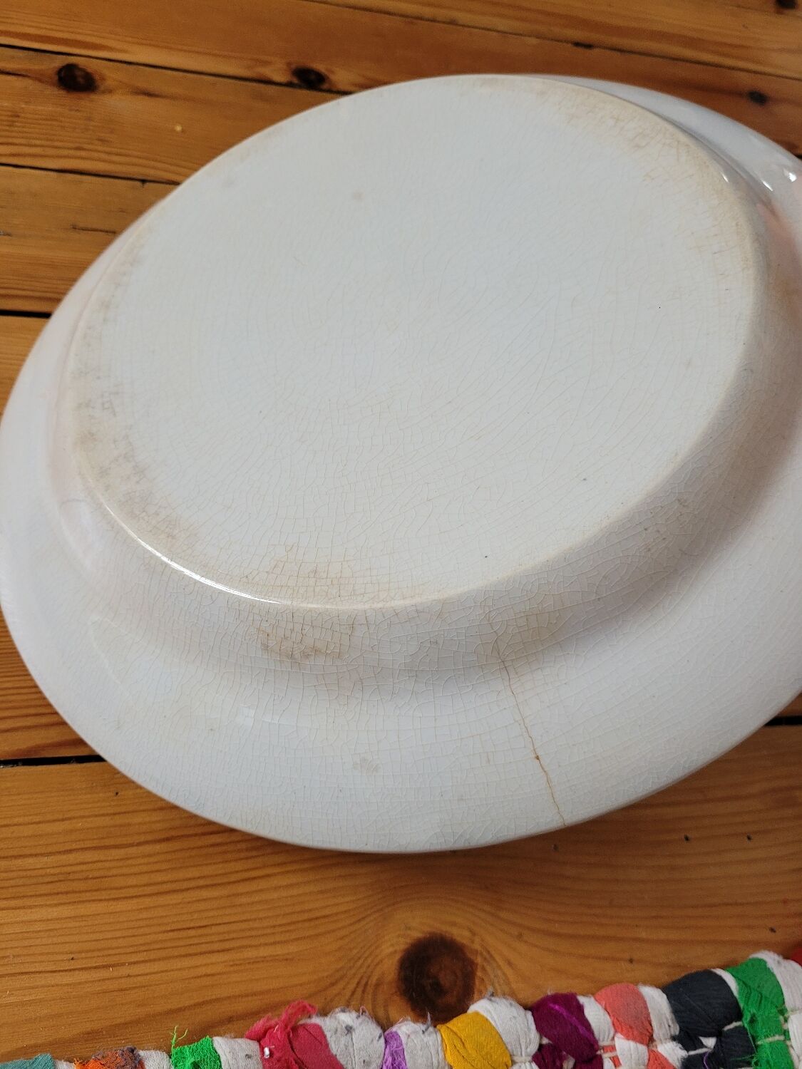 Terre de fer Lace large dinner plate from GWT&S