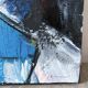 Abstract cubist houses, oil on canvas signed