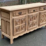 Brutalist art deco diamond point sideboard 198cm