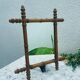 Early 20th Century Bamboo Style Turned Wood Hanging Mirror