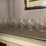 Set of 12 Baccarat cognac glasses