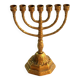 Brass menorah, brass candle holder, vintage