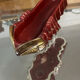 Pocket tray Michel Caugant, ruby-red ceramic and gilding - Vintage