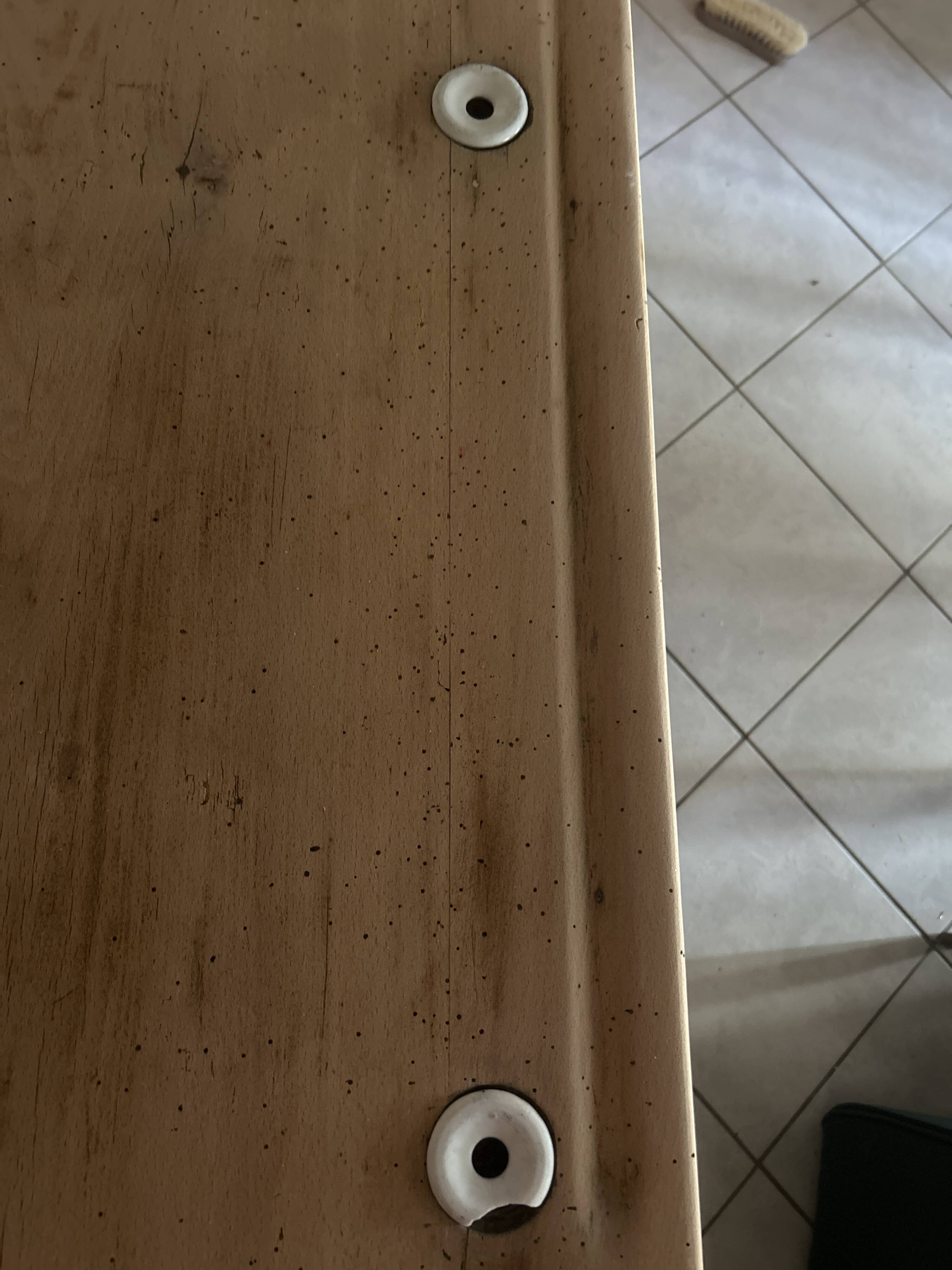 Double wooden school desk