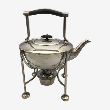 TEAPOT Plated Silver MAPPING & WEBB, with Support Foot Stove Handle Ebony XXth