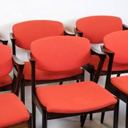 Set Of 6 Dining Chairs Model 42 Made In Rosewood By Kai Kristiansen From 1960s