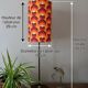 table lamp metal | geometric printed lampshade seventies style