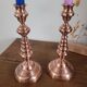 Lot de 2 bougeoirs en cuivre