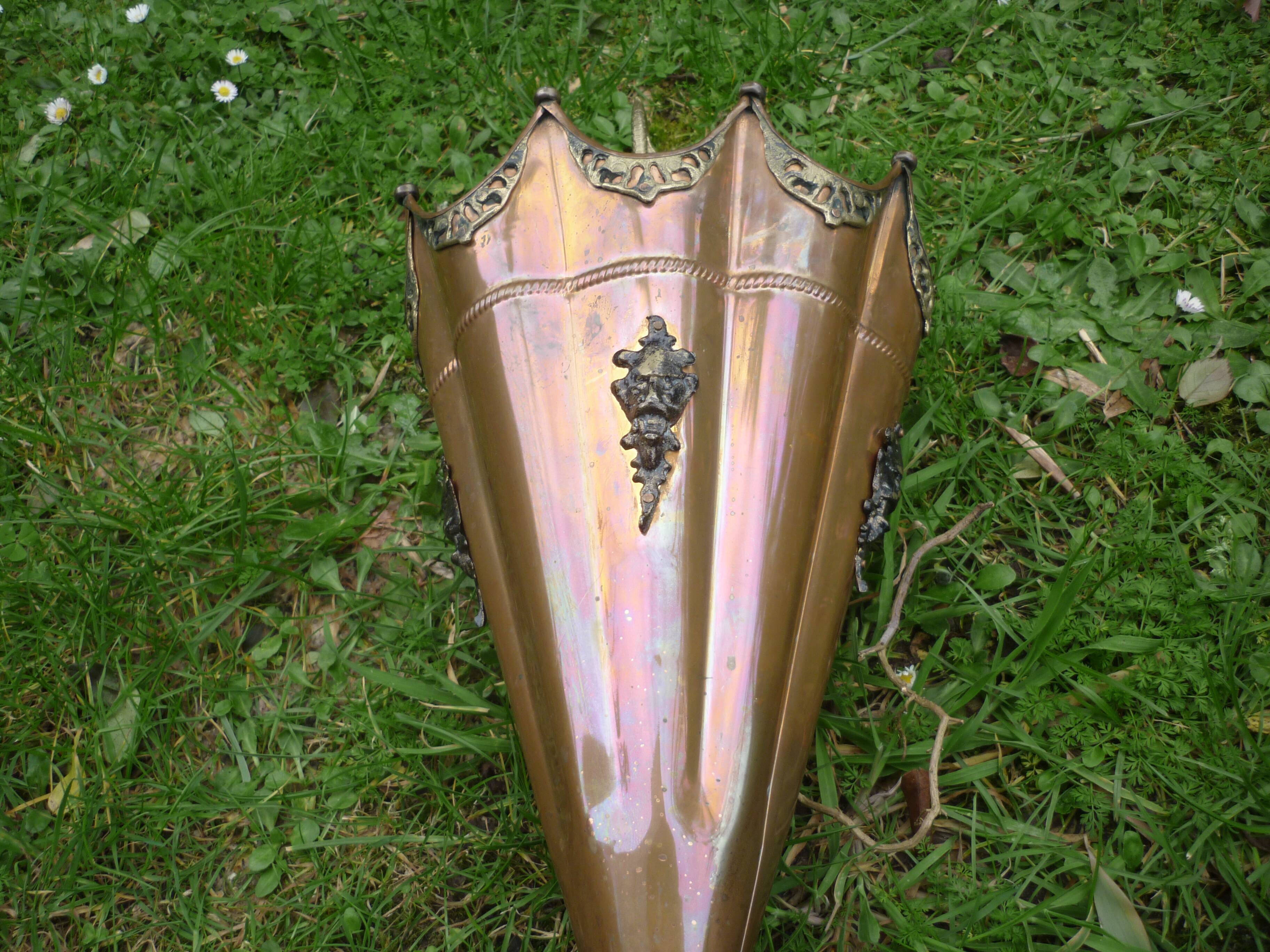 Copper and brass umbrella holder