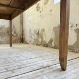 Beech and pine farmhouse table with spindle legs 170 cm