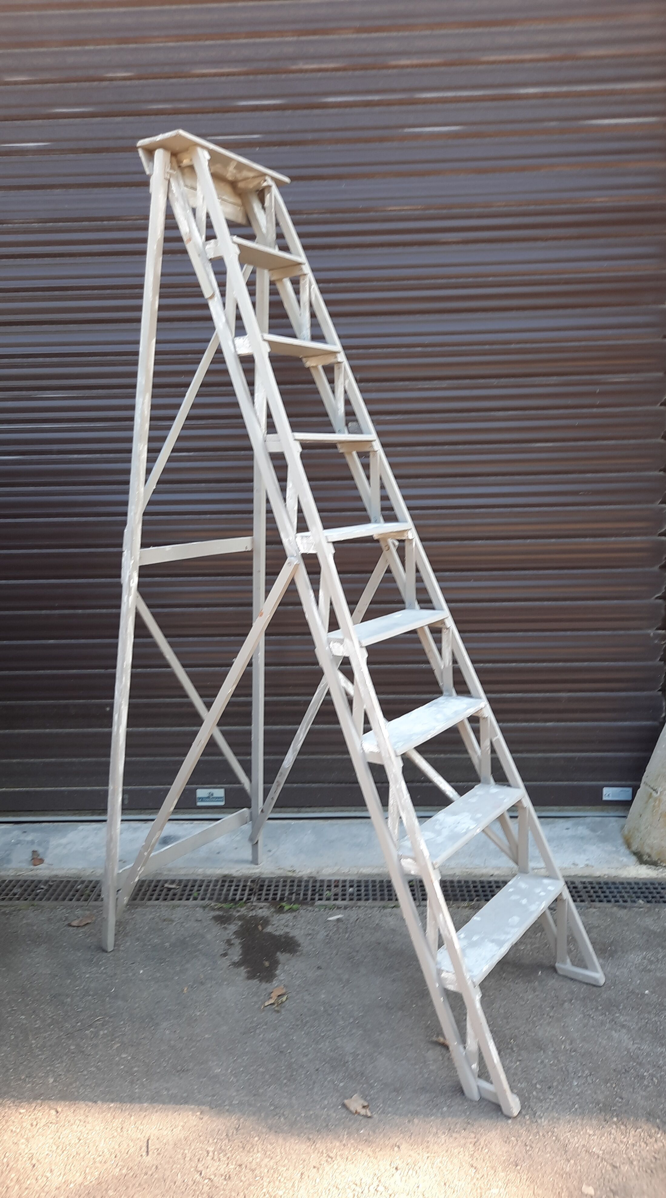 Large all-wood stepladder