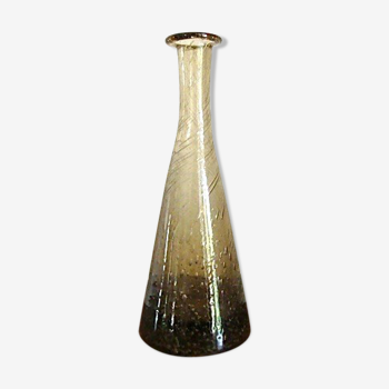 Smoked brown soliflower vase or vase in blown glass