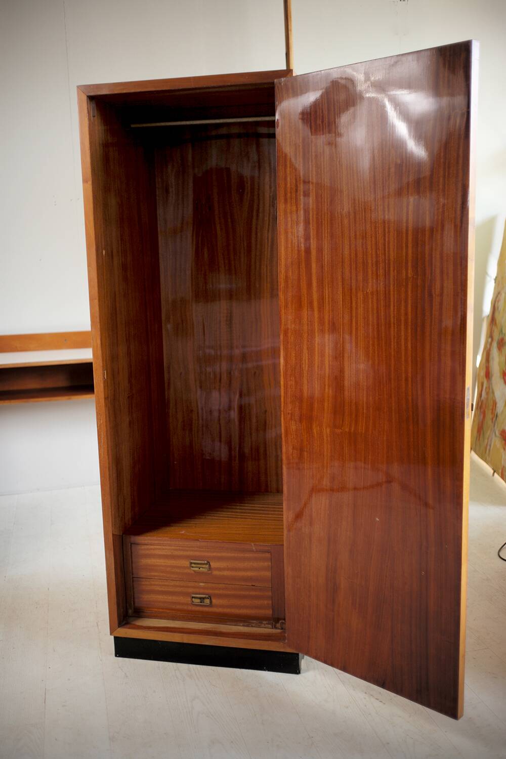 Walnut wardrobe/closet, Italy 1955