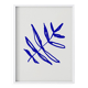 Blue botanical illustration giclee print, 50x70