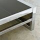 XL Belgo Chrom square coffee table in chrome & smoked glass – 1970s