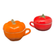 Sotable cup duo with tomato and pumpkin lid