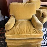 Paire de fauteuils en velours 1960