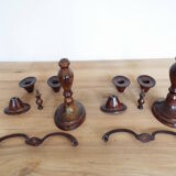 Pair of candlesticks in bronze