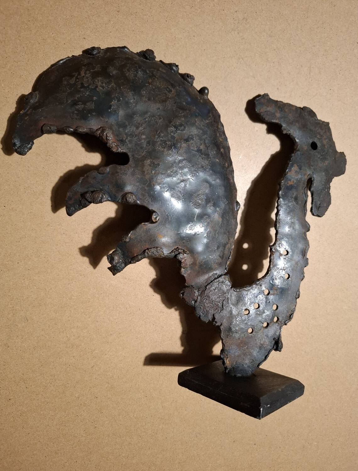 Handcrafted wrought iron sculpture