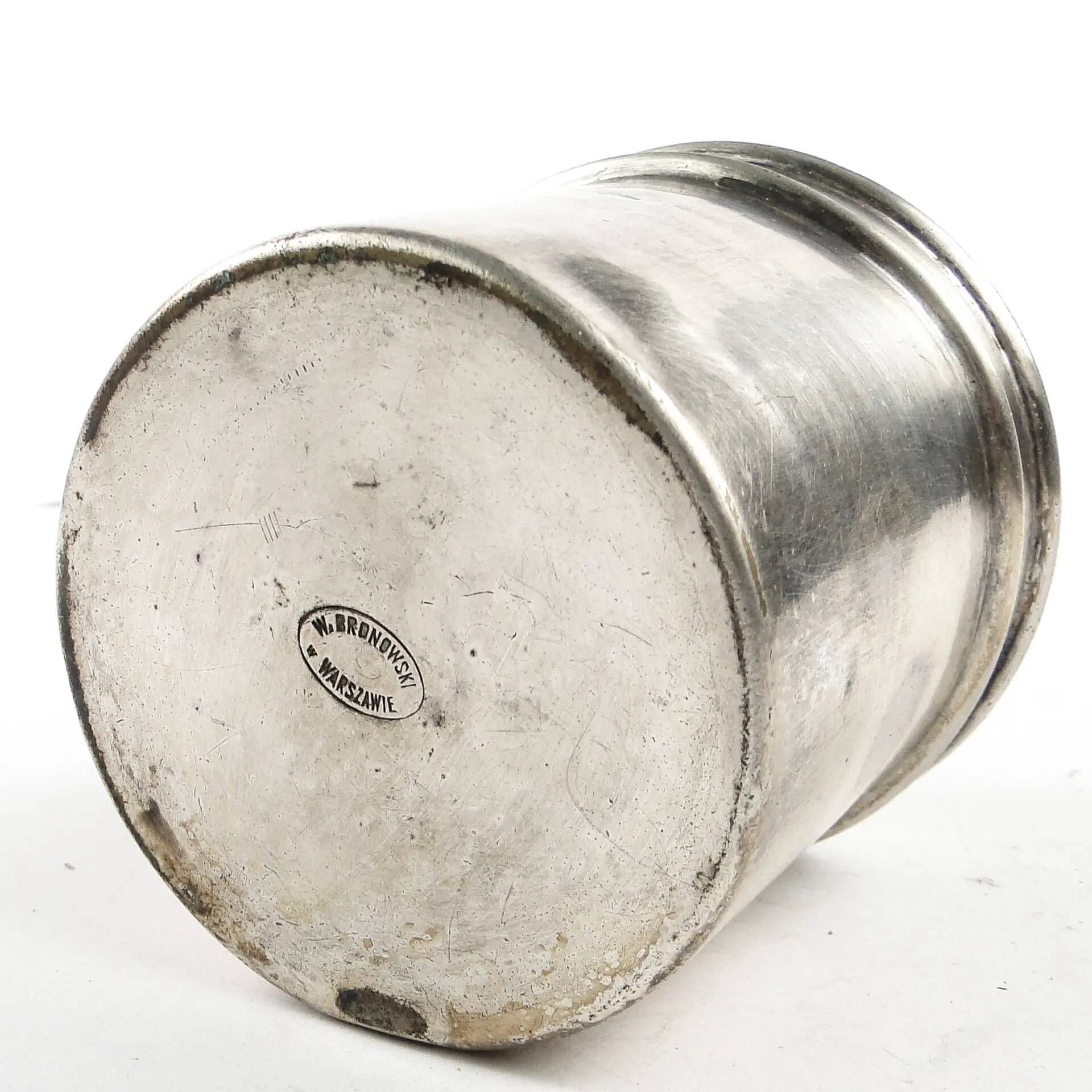 Eclectic pill box, silver-plated brass, Bronowski, Poland, 19th century
