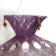 Suspension violette en macramé, années 70