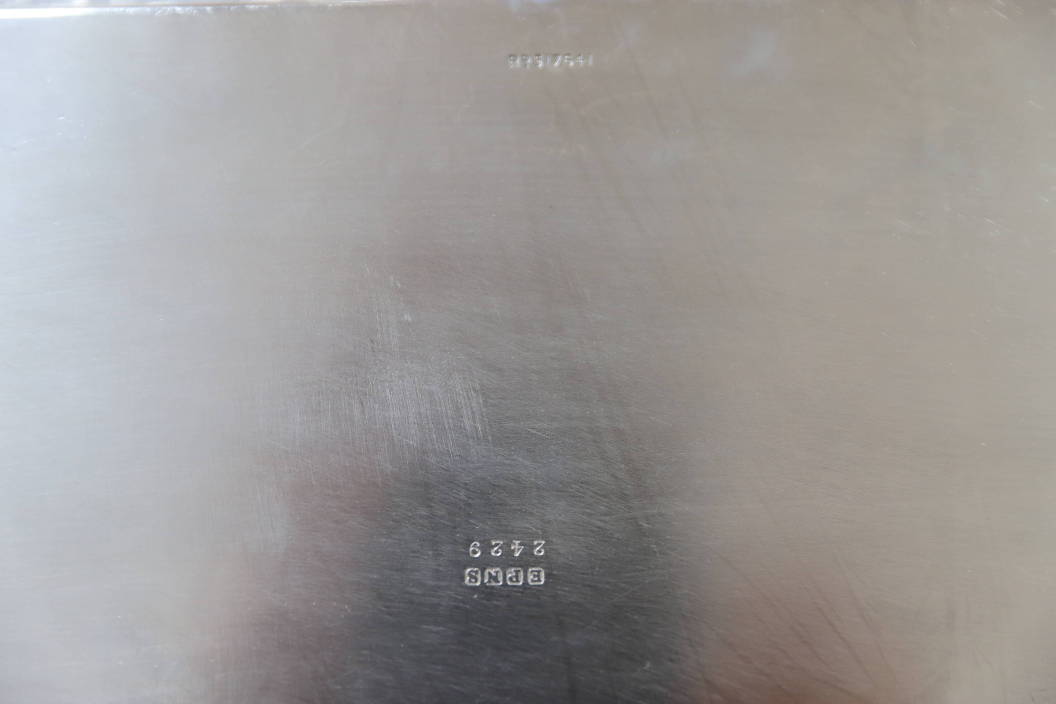 Silver-plated metal tray