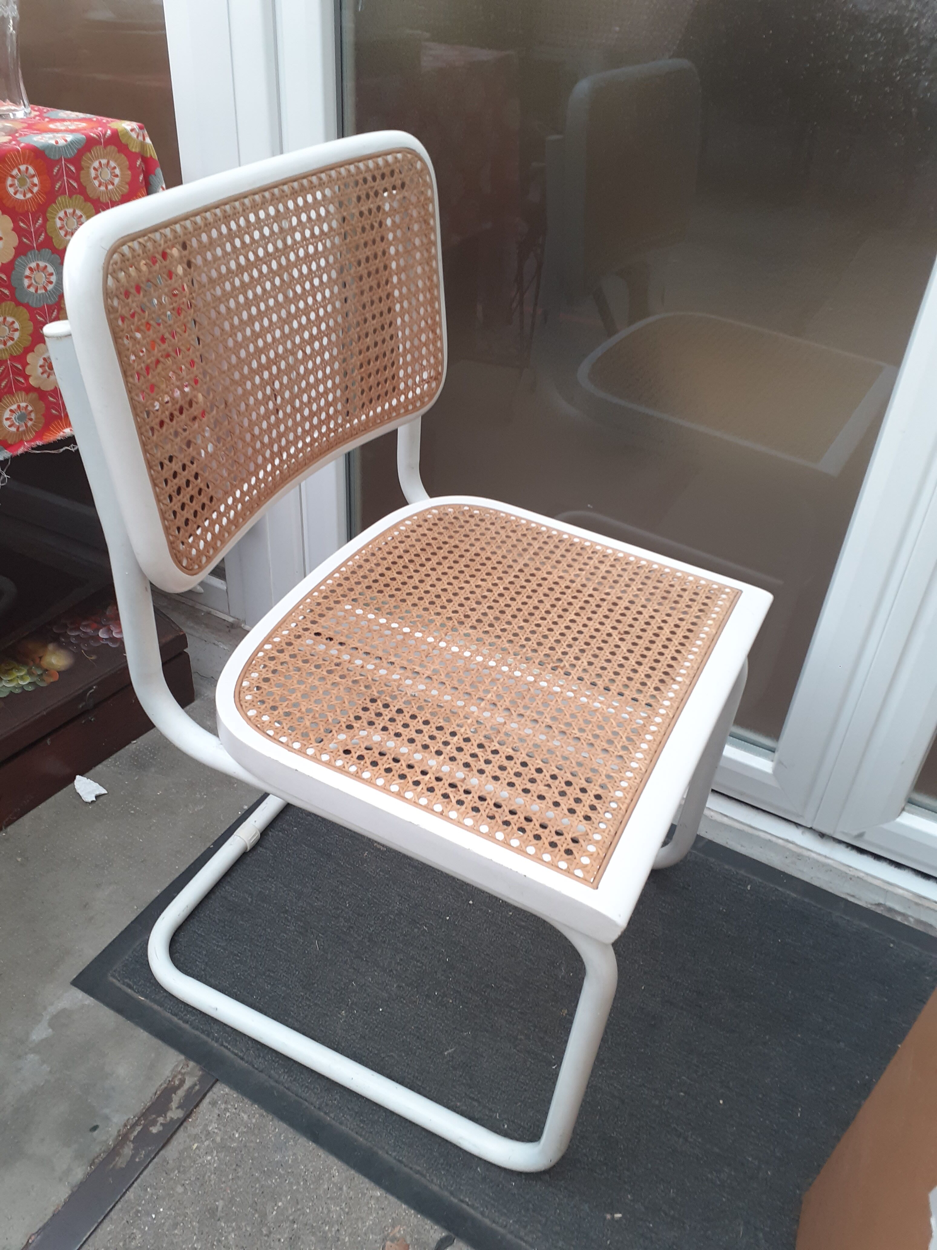 Marcel Breuer Chair cesca white Italian edition 70s