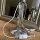 Vintage twisted crystal lamp, 25 cm, newly rewired • Decorative