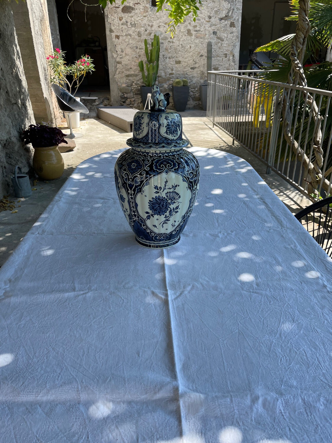 Delftware vase by Boch Royal Sphinx