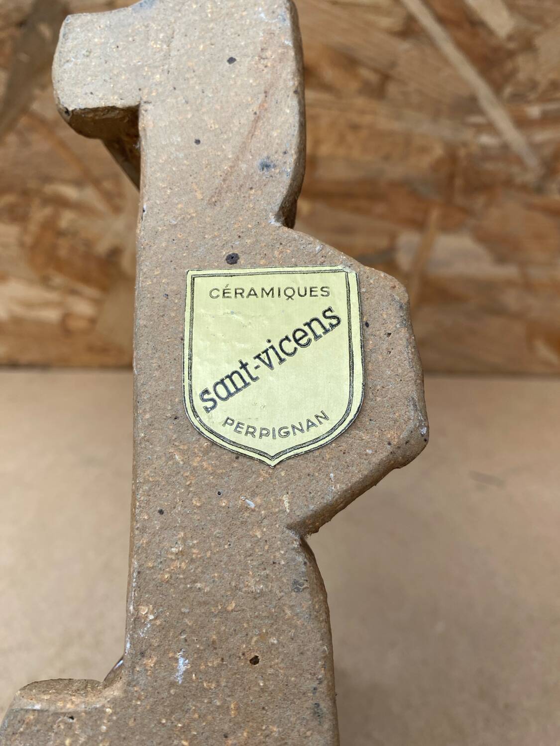 Antique Joe & Pat ROWLAND St Vicens Glazed Ceramic Vase 1960 France #B471