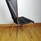 Paire de chaises scoubidou noir André Monpoix