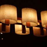 Teak & Perspex granite chandelier (60s)