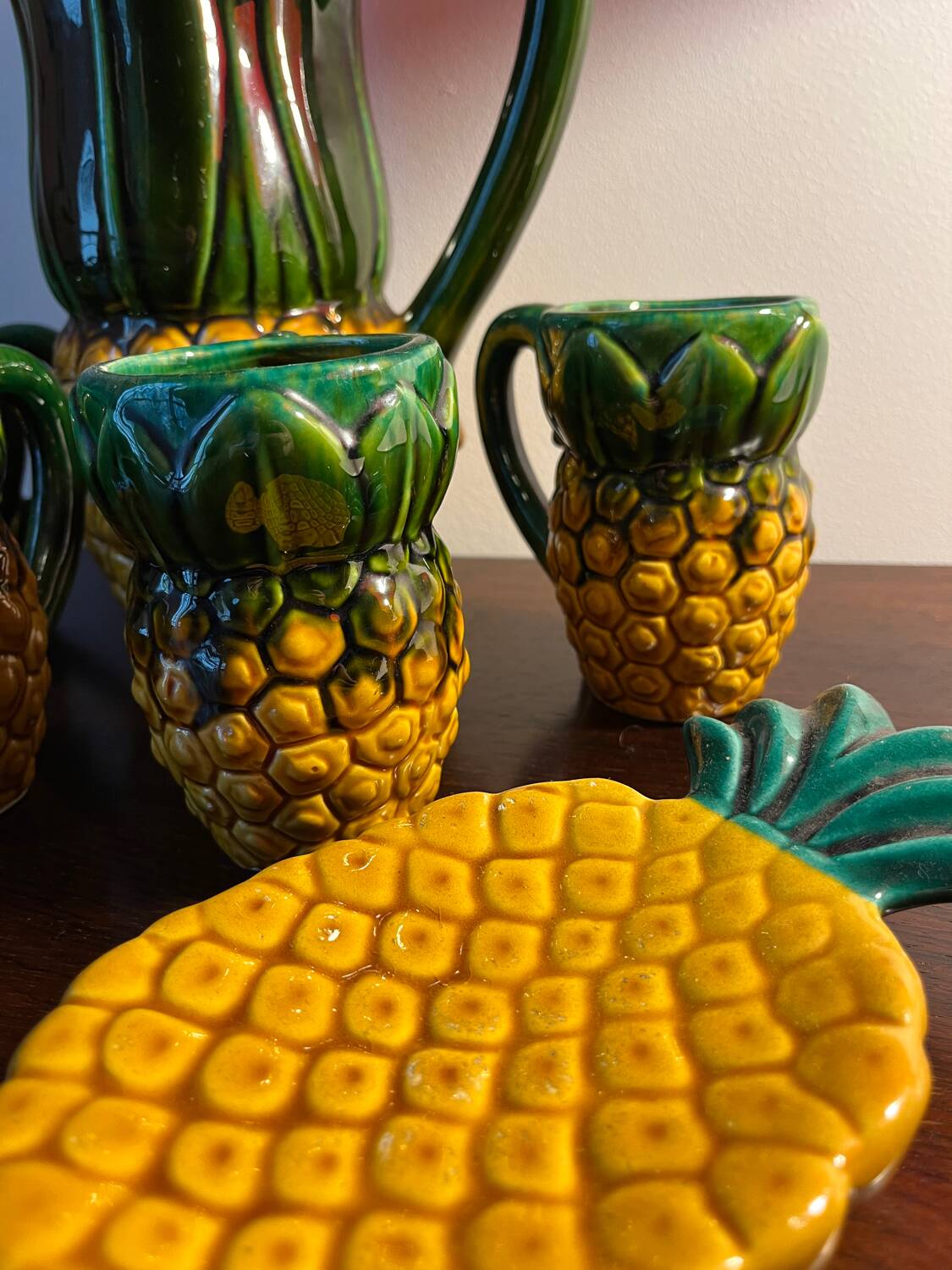 Porcelain and slip refreshment service, Vallauris circa 1940