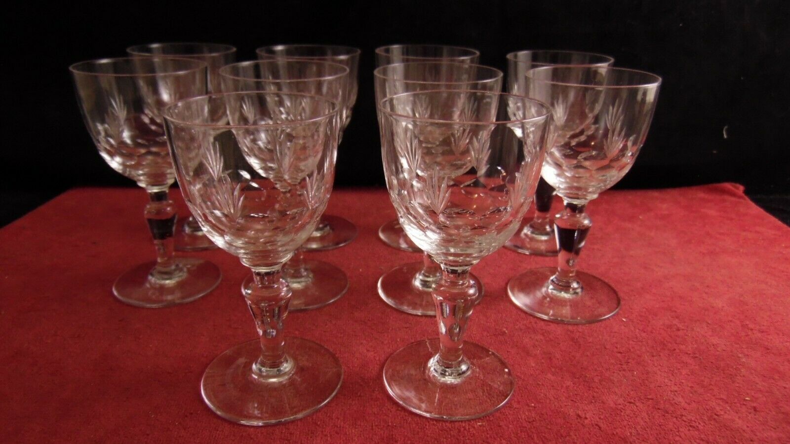 Service of 10 Baccarat crystal port glasses form 9538 size 10742