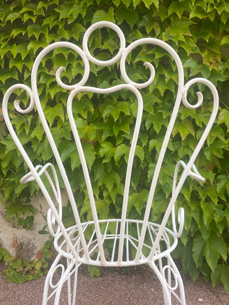 Provençal wrought iron armchairs