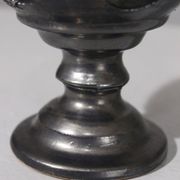 Jean Marais in Vallauris Black glazed candle holder 1970s