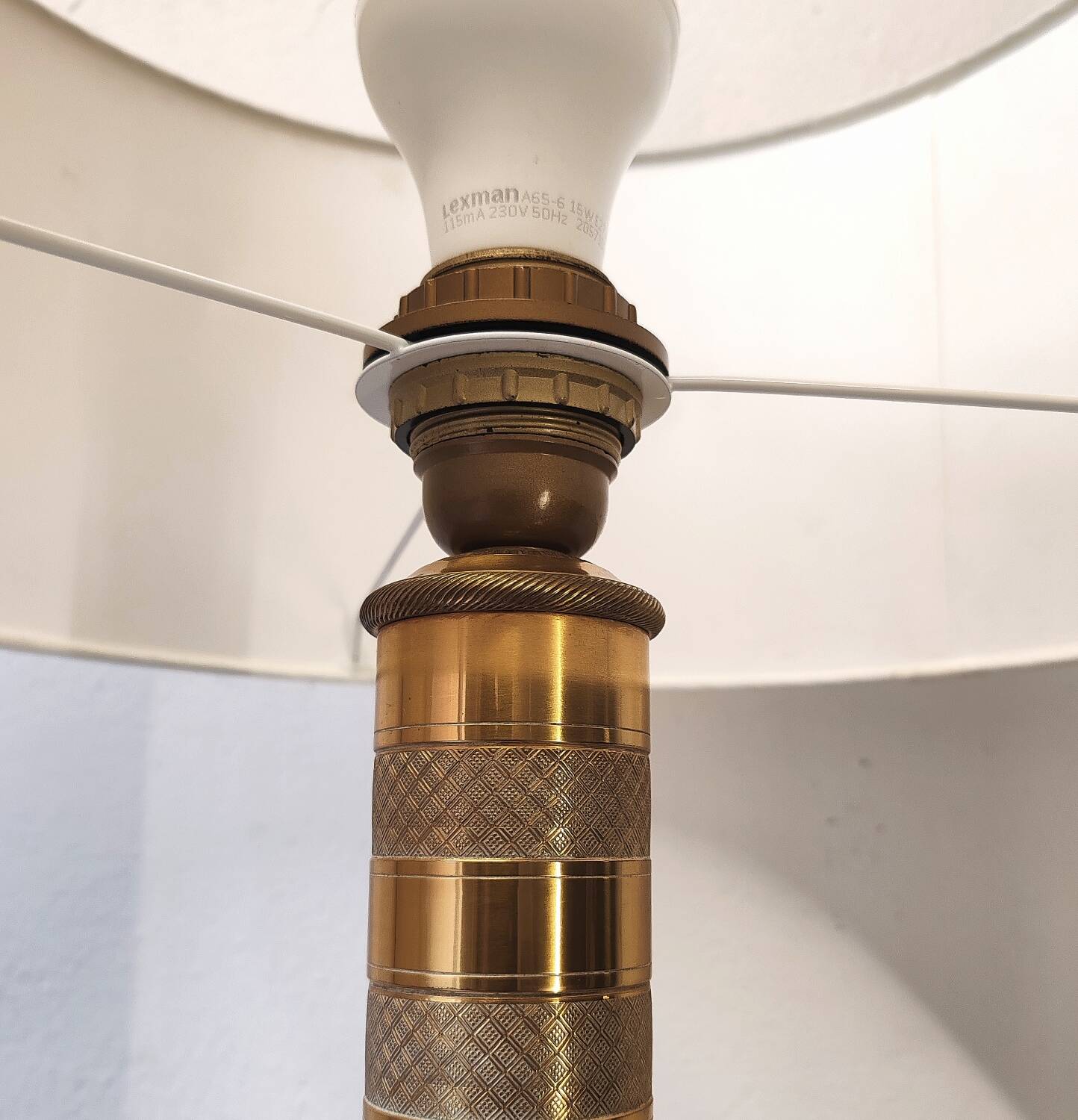 Lampe colonne laiton