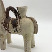 Ceramic candlestick horse, Sardinian, 1960s