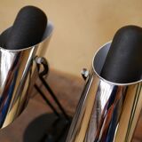 Pair of vintage chrome metal lamps